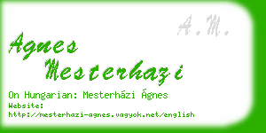 agnes mesterhazi business card