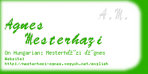 agnes mesterhazi business card